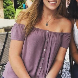 flowy off the shoulder top